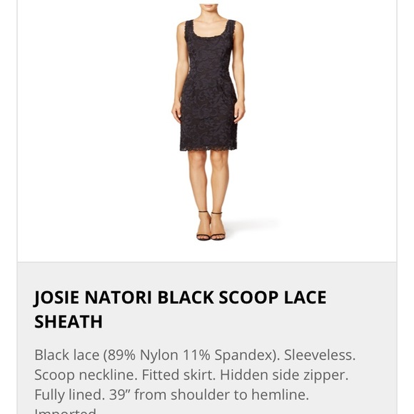 🔥🔥Natori black lace scoop neck dress. Worn once - Picture 7 of 13